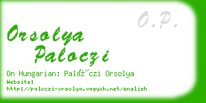 orsolya paloczi business card